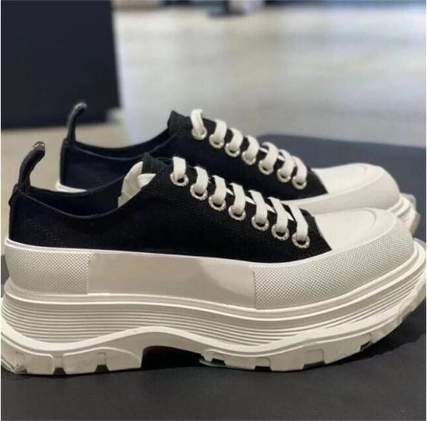 Zapatillas de deporte con plataforma Zapatos de lona elevados en la parte inferior para hombres y mujeres Modelos de pareja Con cordones Casual Primavera y otoño Nuevos zapatos para correr zapatos casuales Zapatillas bajas y altas