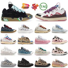 Plate-forme Femmes Hommes Luxe Cuir Casual Lavinss Designer Chaussures Curb Calfskin Caoutchouc Nappa Hightop Baskets Baskets OG Original Gris Sports de plein air