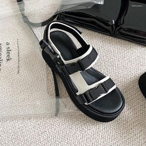 Sandalias de plataforma cm tacones de verano gruesos con hebillas de hebillas de hebillas de sandles góticos para mujeres zapatos casuales para