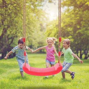 Sièges de balançoire de jardin en plastique, jouets pour enfants, balançoires d'intérieur et d'extérieur, chaise d'escalade suspendue à corde réglable en hauteur