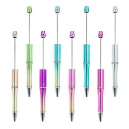 Placage DIY Perle Stylo Original Perles Stylos Personnalisable Lampe Travail Artisanat Outil D'écriture Stylos À Bille