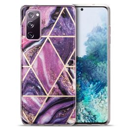 Plating Geometrische Marmer Gevallen Voor Samsung Galaxy A51 A50 A71 A70 A21S S20 FE S21 S10 S9 S8 Plus Note 10 20 Ultra Zachte IMD Cover