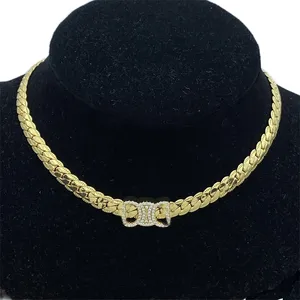 Plaqué or collier designer bijoux pour femmes pendentif colliers romantique classique double chaînes colliers charme homme accessoires zh176 E4
