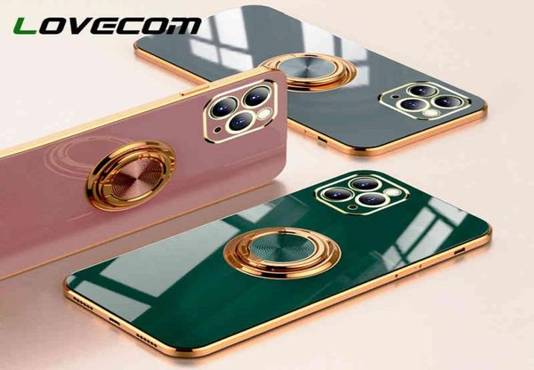 Placing Silicone Phone Case pour I 11 12 13 Pro Max 12 XS x xr 8 7 Plus Couleur de couleur Solide Couvre-bague à couvert Soft8579080