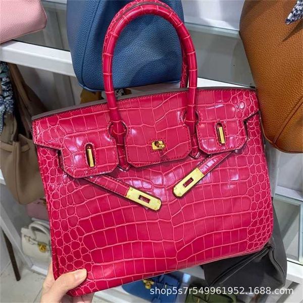 Platinum Crocodile Stone Tote Bag Cow Wide REAL CAPILIZA A LAN CAPILACIÓN UNA HOMBRO Crossbody Factory Rocio Cambio gradual