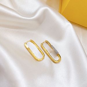 Boucles d'oreilles asymétriques en laiton pour femmes, couleur or platine, breloque aiguille S925, avec diamant