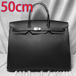 Platinum Grand sac à main 50 cm HAC Famille 50 cm Sac de sac personnalisé Version personnalisée en cuir authentique Sac de voyage pour hommes portant le cuir masculin