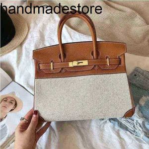 Platinum Cuir Bk Designer Sac à main Ins Femmes 2024 Nouveau printemps et été Femme Prépuce Toile Contraste Couleur Sac Sac à bandoulière