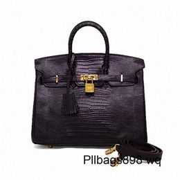 Bolso de cuero de platino Lizard 7a Kliys hecho a mano House of Hello Kong Fashion Brand Hoh Genuine Leather Womens Bag Pattern Patrón Bk30 Purple