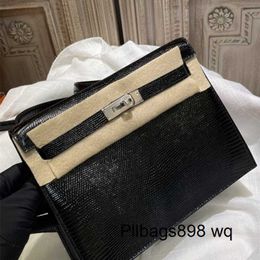 Platinum Lizard Leather Handbag 7a Kliys Multi Color Wax Fil Full Hand Cous Sac de danse 22 cm