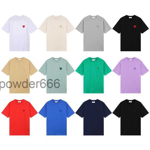 Play Brand Camisetas para hombre El más nuevo Diseñador de mujeres para hombre de lujo Amis camiseta Moda para hombre Camiseta casual Hombre Ropa Little Red Heart Chuan Kubao Ling Polo Shi LJ45