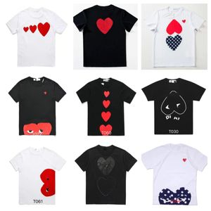 Play Brand Mens Camisetas Diseñador de mujeres más nuevas de lujo Amri T Shirt Fashion Men S Casual Camsion Man Ropa Little Red Heart Chuan Kubao Ling Polo camisa