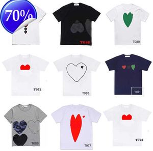 Play Designer Heren T-shirts Casual Dames Des Badge Garcons Kwaliteit Print Korte Mouw Kort T-shirt Paar Harten Tshirt Gsdf