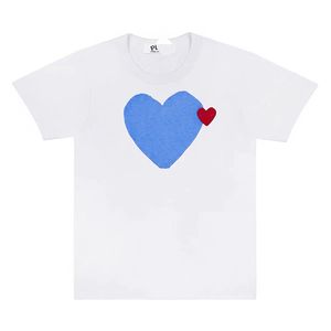 Play Designer Hommes T-shirts Brodés Love Eyes Pur Coton Blanc Coeur Rouge Niveau Court T-shirts Garçons et Filles Lâche Casual Tshirt Top cdg ShirtsNS0O