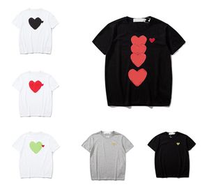 Play Designer Men039s T-shirts Yeux Blancs Grand Coeur De Pêche Rouge Chemise Lâche Chemisier De Mode Qualité Manches Courtes 4390080