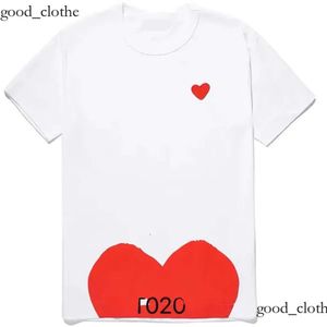 Speel Designer Mens Cdgs Shirt Japanese Red Love Shirt Heren dames Commes Complete label T-shirt Polo des Badge Garcons Borduurwerk XS-XXXXL 595X CDGS Hoodie 244