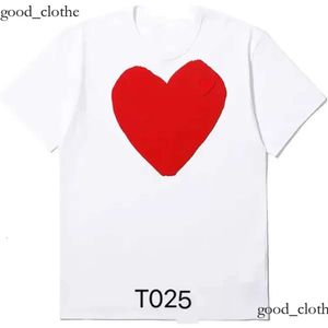 Speel Designer Mens Cdgs Shirt Japanse Red Love Shirt Heren dames Commes Compleet label T-shirt Polo des Badge Garcons Borduurwerk XS-XXXXL 595X CDGS Hoodie 151