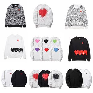 Speel Designer Mens Hoodies Fashion Heart Badge Sweatshirt Trend Cotton Top Kleding Tag compleet