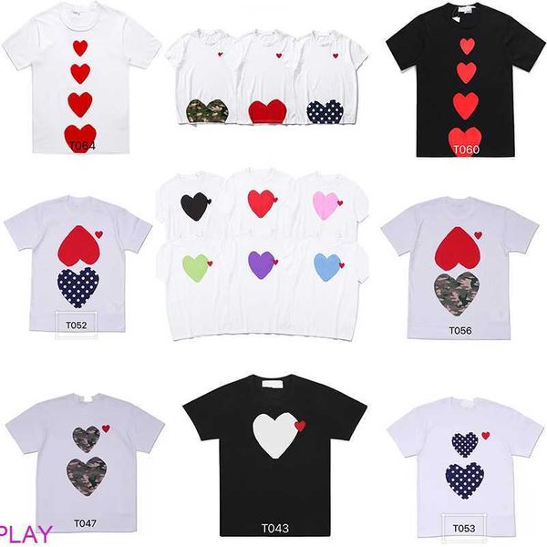 play designer camiseta para hombre Japanese red love Shirt Hombres para mujer Commes etiqueta completa camiseta polo CDG Des Badge Garcons bordado de algodón tamaño xs-XXXXL 8X9V 2NVK