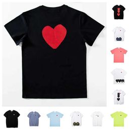 Speel designer heren t-shirts kinderen geborduurde liefdeogen puur katoen wit rood hart korte mouwen t-shirts jongens en meisjes losse casual t-shirt topgrootte 80-150 b3