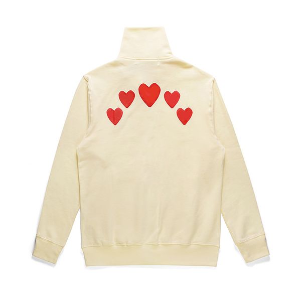 jugar bordado CDG sudadera con capucha diseñador ojo popular commes des moda marca estrella mismo algodón grande corazón rojo suéter largo pareja bolos deporte z2