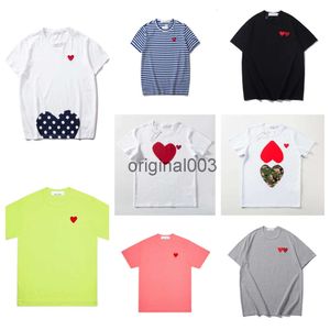 Play Fashion Heren T-shirts ontwerper rood Commes hart shirt casual T-shirt katoenen borduursel zomer T-shirt met korte mouwen sj