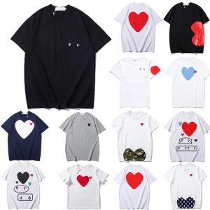 Jouer à la mode pour hommes T-shirts créateurs t-shirt créateur de coeur rouge tshirt décontracté broderie en coton t-shirt d'été