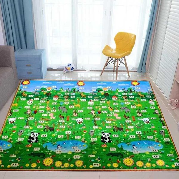 Juega Mats 180*120*0.5cm Baby Crling Play Puzzle Mat Children Carpet Toy Kid Game Activity Gym Desarrollo de la alfombra al aire libre Eva Foam Soft Floor
