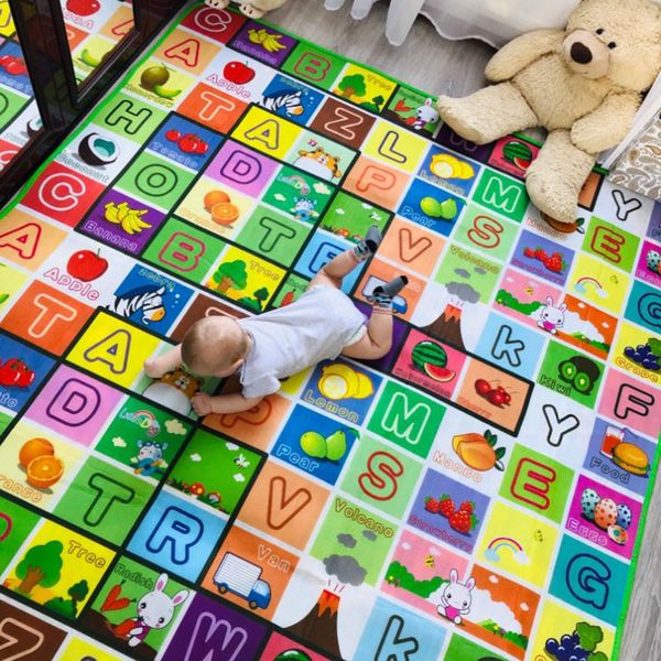Tapis de jeu 180 * 120 * 0,5 cm bébé tapis de jeu puzzle pour enfants jouet ramper tapis enfants tapis jeu activité gym développement tapis Eva mousse sol souple 230619