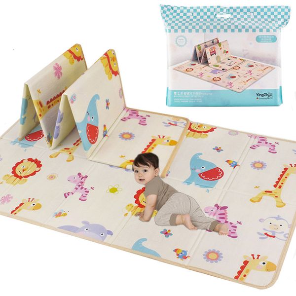 Tapis de jeu 180x100cm Tapis de jeu pliable pour bébé Tapis de puzzle Tapis éducatif pour enfants dans la pépinière Tapis d'escalade Tapis pour enfants Activités Jeu Jouets 230403