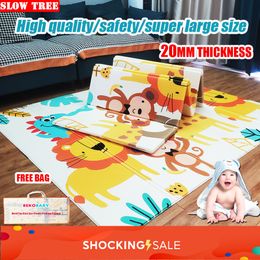 Play Mats 200cm * 180cm XPE Baby Play Mat Kid Plegable Crawling Mat Baby Carpet Juego de rompecabezas antideslizante Playmat Baby Rug Juguete educativo para regalo 230601