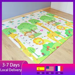 Tapis de jeu 200x180cm pliable dessin animé bébé tapis de jeu XPE Puzzle enfants tapis bébé tapis d'escalade enfants tapis bébé jeux tapis enfants chambre jouets 230403