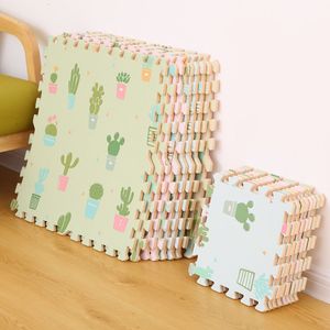 Speel matten 30x30x1cm Cactus Baby Eva Foam Play Puzzle Mats For Kids Interlocking Tricking Tiles Floor Tapijt Tapijt Playmat Pad Dik 230227