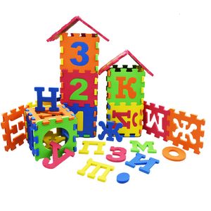 Speelmatten 36pcs /S et Multi-functionele EVA Puzzel Mat Educatieve Russische Letters en Digitale Cijfers puzzels Leren Speelgoed Kinderen Speelmatten 230601