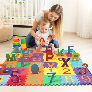 Play Mats 40Pcs Kids Foam Puzzle Crawling Playmats Juguetes educativos para niños pequeños Niños Soft Pad Room Supplies EVA Children's Mat 221103