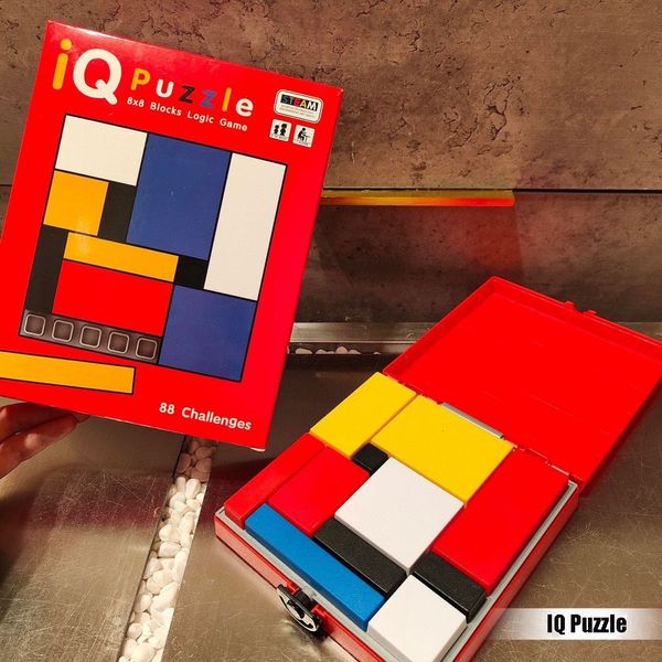 Tapis de jeu ANU 88 Challenges IQ Puzzle Building Block Compétences cognitives Entraînement cérébral Jeu de société Mondrian Blocks Jouets éducatifs pour enfants 230621