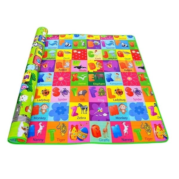 Tapis de jeu bébé jouant en mousse EVA douce 0,5 cm d'épaisseur double face motifs de bande dessinée enfant tapis pour enfants ramper Gym 221103