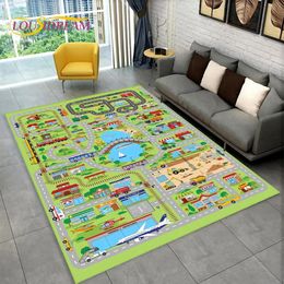 Tapis de jeu Tapis de jeu pour enfants, grand tapis pour salon, chambre à coucher, décoration de jeu pour enfants, tapis de sol antidérapant 231108