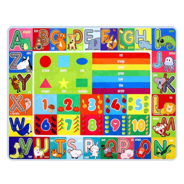 Tapis de jeu Tapis pour enfants lettres chiffres graphiques d'animaux tapis rampants tapis d'escalade tapis de sol chambre tapis de salle de jeux 230619