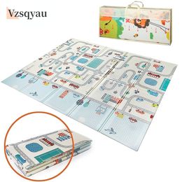 Speel matten opvouwbare cartoon baby speelmat xpe puzzel kindermat baby klimblokkussen kinderen tapijt babyspellen matten speelgoed voor kinderen groot formaat 230601