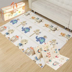 Tapis de jeu Pliable Cartoon Tapis de jeu Tapis pour enfant Puzzle Tapis pour bébé Imperméable Éducation précoce Gym Bébé XPE Tapis rampant Tapis en développement 230606