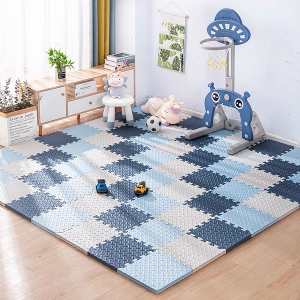 Tapis de jeu Tapis de puzzle bébé EVA mousse noir et blanc carreaux d'exercice imbriqués tapis de sol et tapis pour enfants Pad 30 * 30 * 1 cm cadeaux 230202