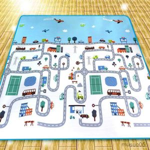 Speel matten single -zijdige baby kruipen Mat City Urban Game Kids Tapijt 2*1,8 m kindertapijt Weerichte Gym Play Mat Soft Floor Toys