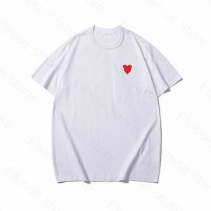 Speel heren t-shirts Europese Amerikaanse populaire kleine rode hart afdrukken t-shirts mannen vrouwen koppels t-shirt m8