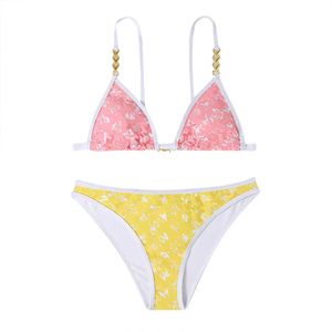 Jouez à de nouveaux classiques concepteurs l Brand Bikini Femmes Blue Rose Blanc Bikinis Bikinis Two-pièces Split Swimsuits Classic Letters Swimwwear Beach Luxury Bathing Bathing