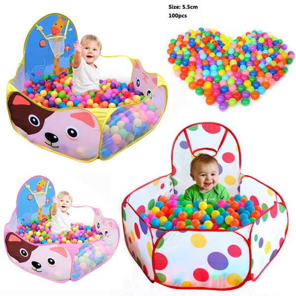 Play Tent Baby Toys Ball Pool para niños Niños al aire libre Inflable Ocean Balls Pool Plegable Kids Play Tent Playpen Play House LJ200923