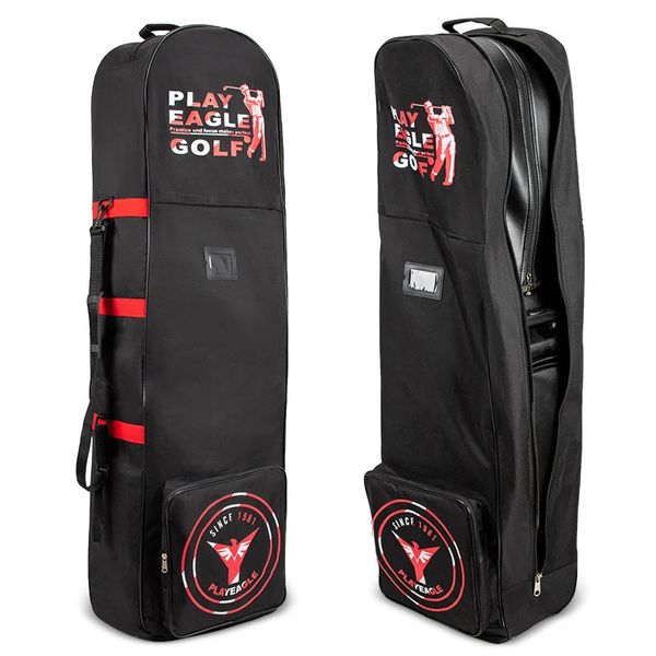 PLAYEAGLE-bolsa de viaje para Golf con ruedas, bolsas para palos de gran capacidad con doble cremallera, plegable, ligera, de avitación, 240111