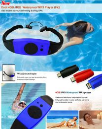 Lecteur 003 4 Go / 8 Go imperméable IPX8 Diving Swimming Surfing mp3 Player Headset Music Player