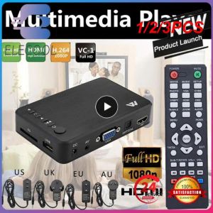 Lecteur 1/2 / 3pcs Ultra Media Player pour voiture TV SD MMC RMVB MP3 USB HDD U Disque Multimedia Media Player Box avec VGA SD MKV