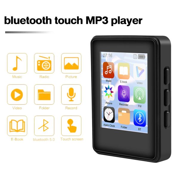 Lecteur 1,8 pouces plein écran mp3mp4 Walkman Version étudiante Mini ultra-mince Bluetooth Portable écran tactile mp5 lecteur de musique pour Walkman